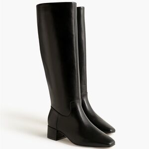 J. Crew Factory Square Toe Tall Boots in Black Size 8